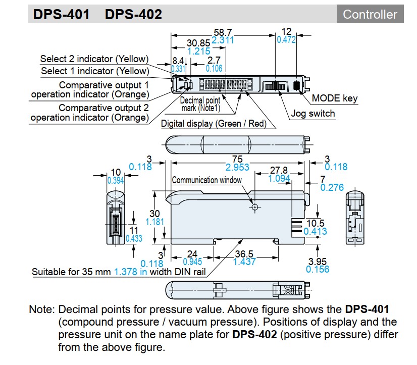 Cảm biến áp suất DPS-402 Panasonic DPS-402 |HAIPHONGTECH