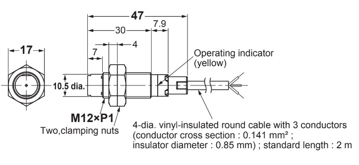 E2B-M12KN05-WP-C1 2M Kích thước