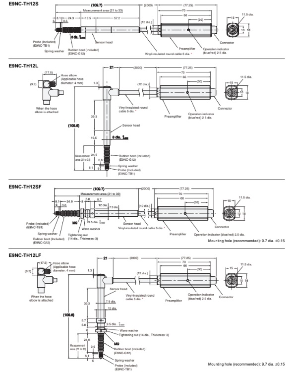 E9NC-TH12L 2M Kích thước