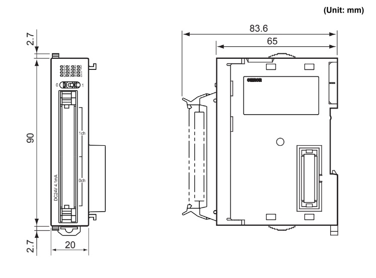 CJ1W-OD234 Kích thước