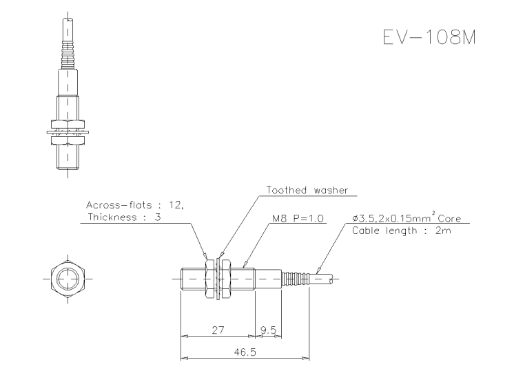 EV-108MC Kích thước