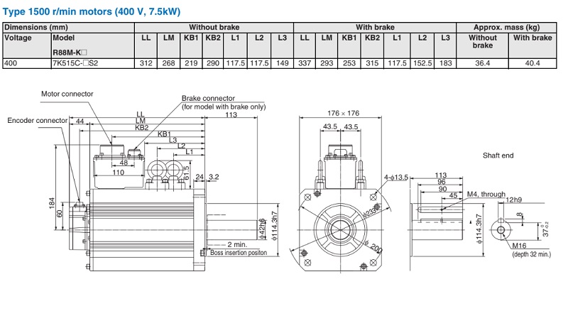 R88M-K7K515T Kich thuoc