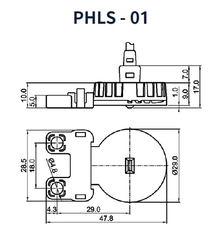 Cảm biến rò rỉ chất lỏng PHLS-01PB-TF dòng PHLS FOTEK PHLS-01PB-TF-DMS | Hải Phòng Tech