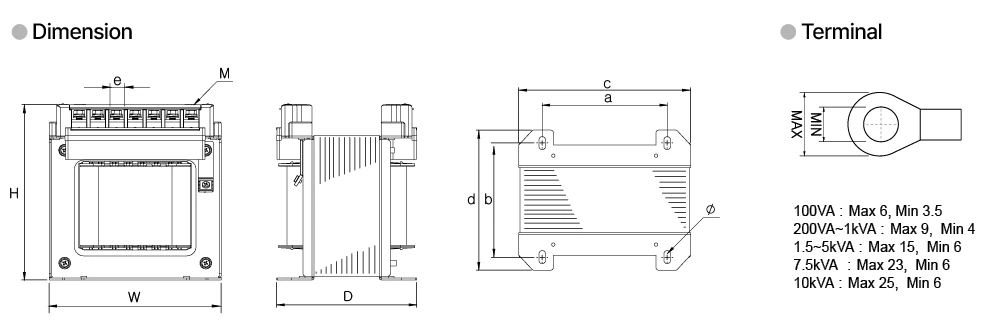 1Phase UL Type Transformer WY24-5KUL | Hải Phòng Tech