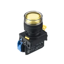 Nút nhấn nhả IDEC YW1L-MF2E11QM3Y 1NO+1NC 22mm 220V (Vàng)