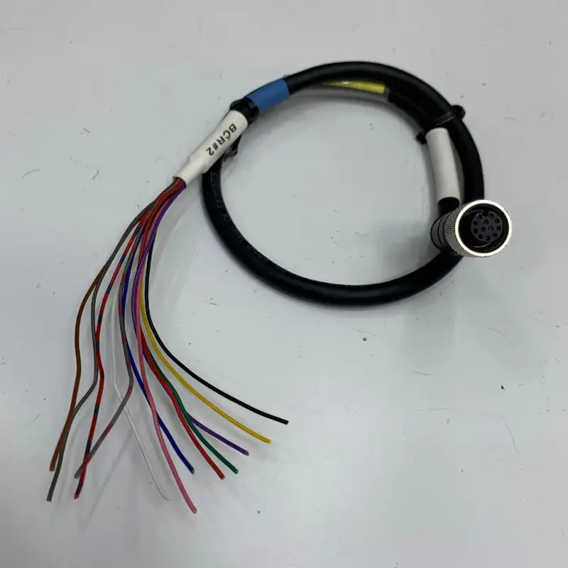 Cáp Điều Khiển CCB-M12X12FS Dài 0.6M 2ft IO Trigger Power 24V+I/O+RS-232 Cable M12 A-Code 12 Pin Female to 12 Core Bare Wire Open End For Cognex Industrial Barcode Camera Reader