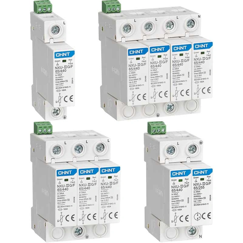 Bảo vệ chống sét CHINT NXU-IIG 40kA/320V 3P Bảo vệ chống sét CHINT NXU-IIG 40kA/320V 3P